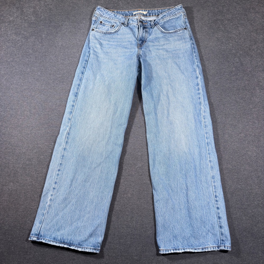 Levi's Low Loose Jeans Womens 28x30 Blue Denim Premium Wide Leg Cotton 5-Pocket